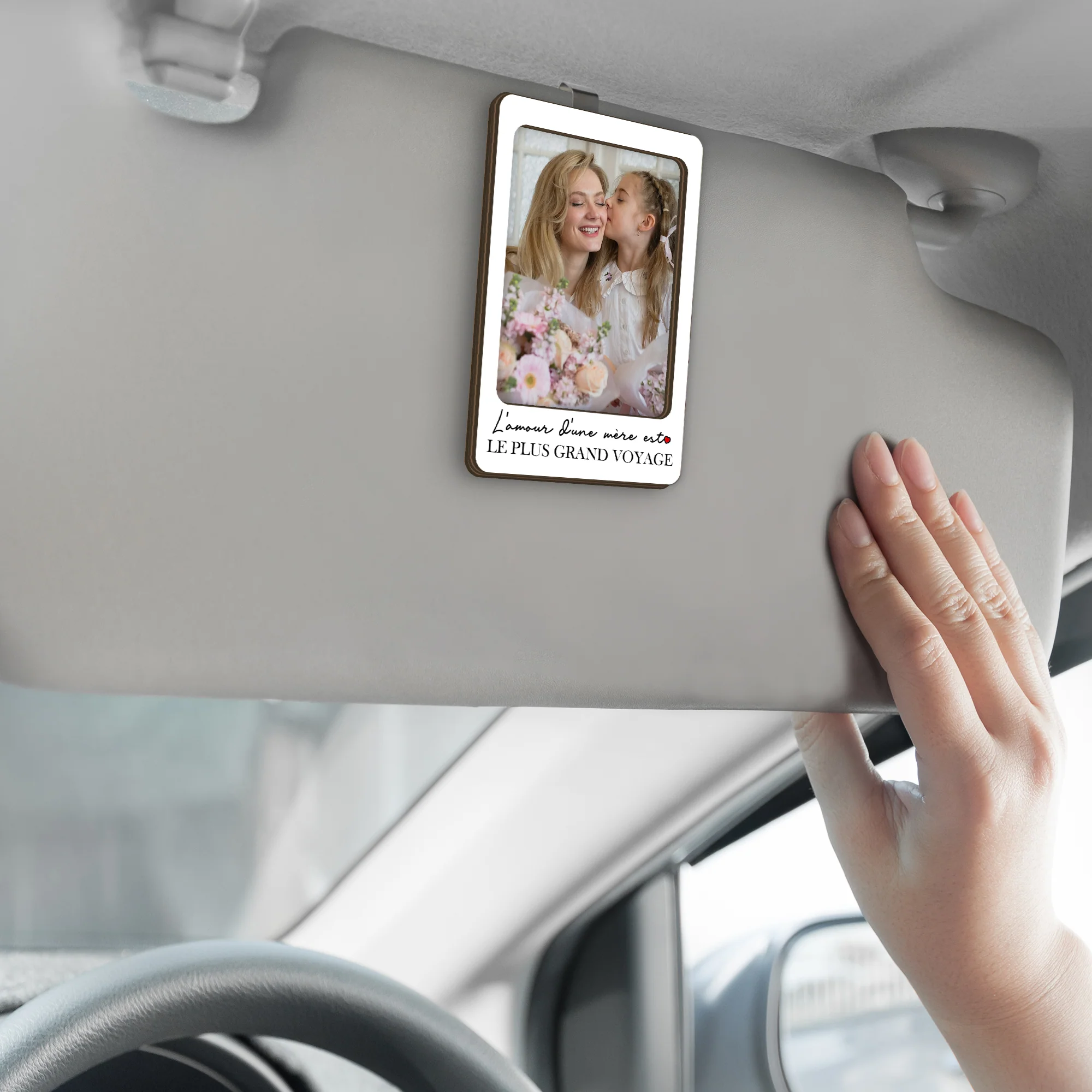 Clip Pare-Soleil De Voiture Personnalisé - Ton Amour Cadeau Papa Avec Photo - Image 2