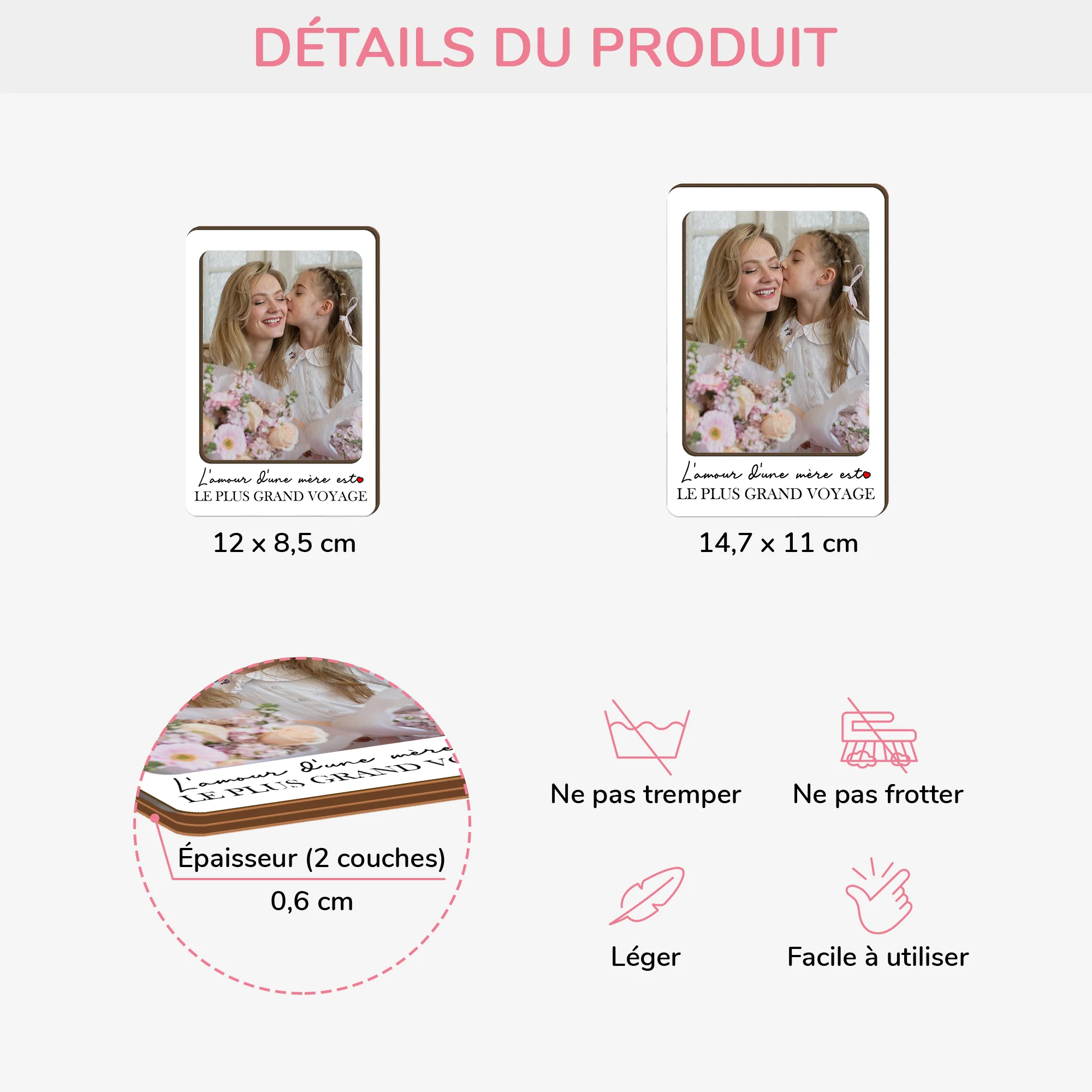 Clip Pare-Soleil De Voiture Personnalisé - Ton Amour Cadeau Papa Avec Photo - Image 4