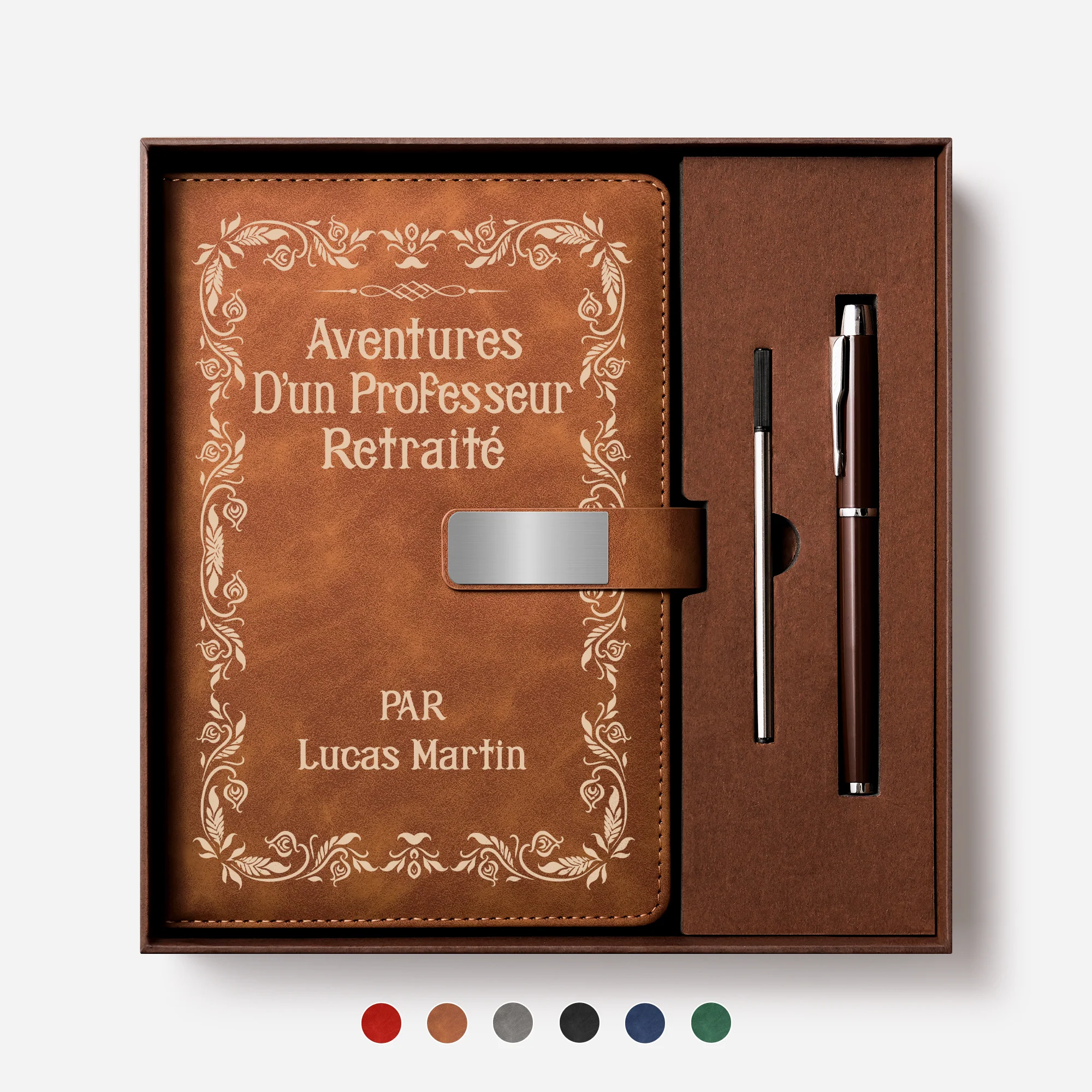 Coffret Carnet De Notes Personnalisé - Aventures D’un Professeur Retraité