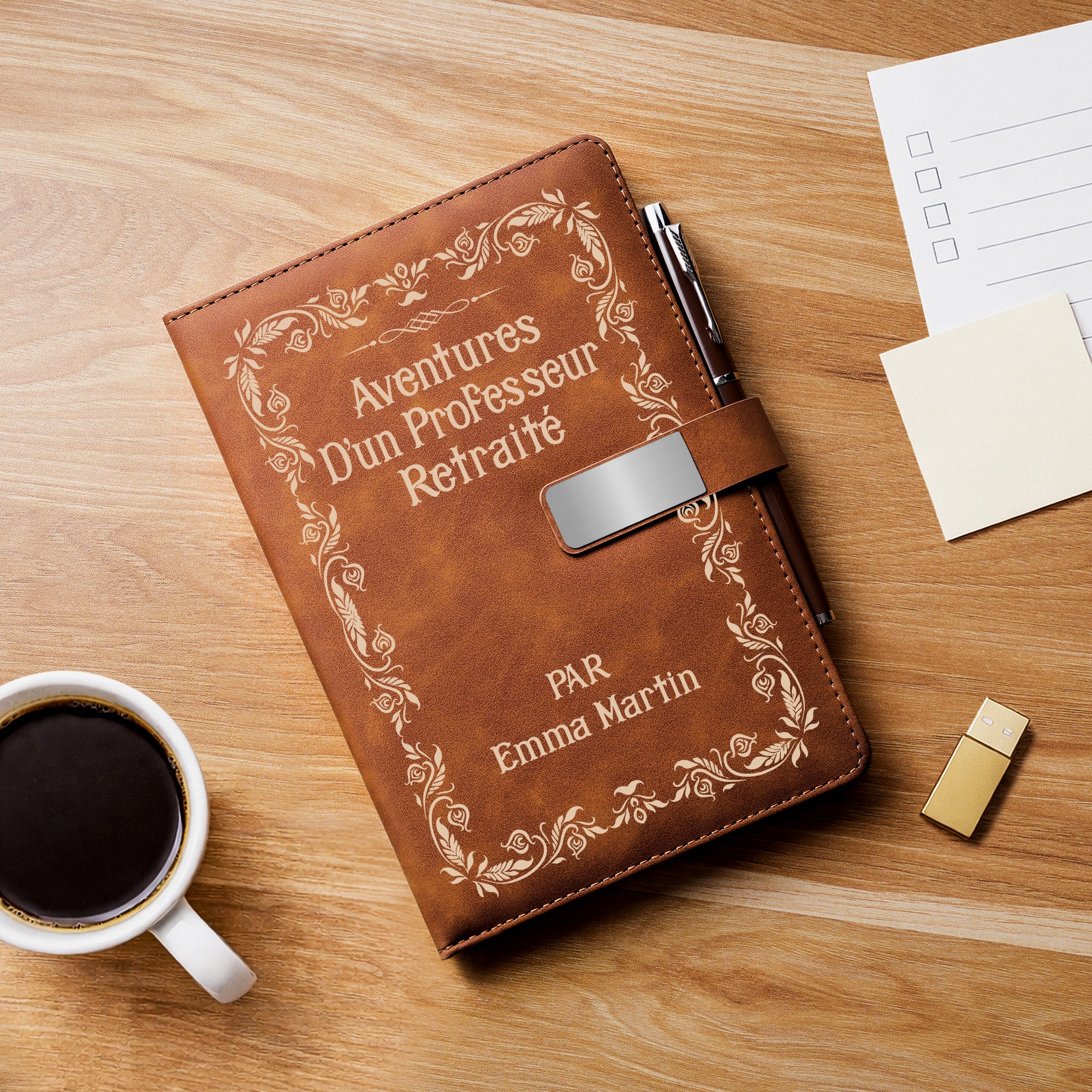 Coffret Carnet De Notes Personnalisé - Aventures D’un Professeur Retraité - Image 2