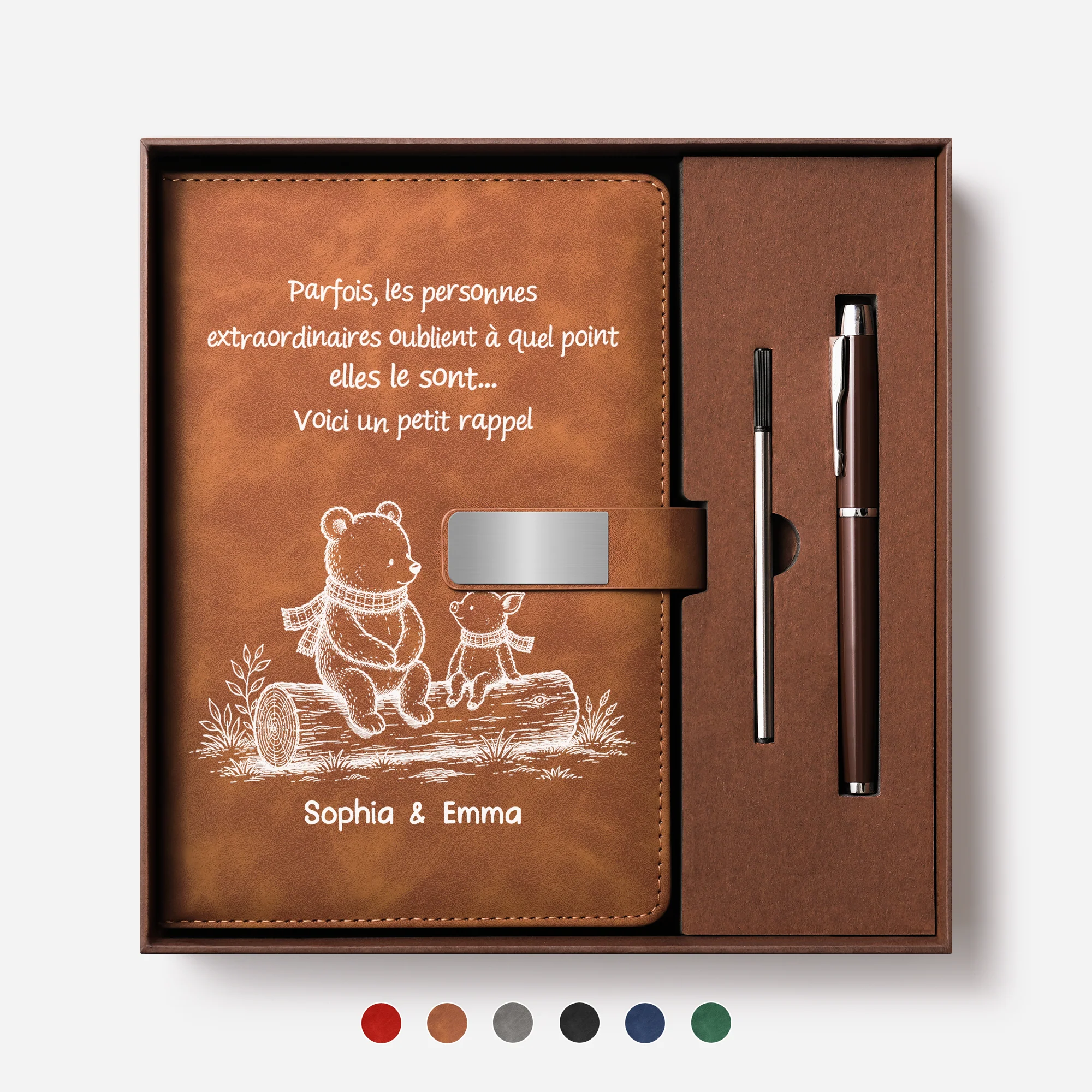 Coffret Carnet De Notes Personnalisé Meilleure Amie - Les Personnes Extraordinaires