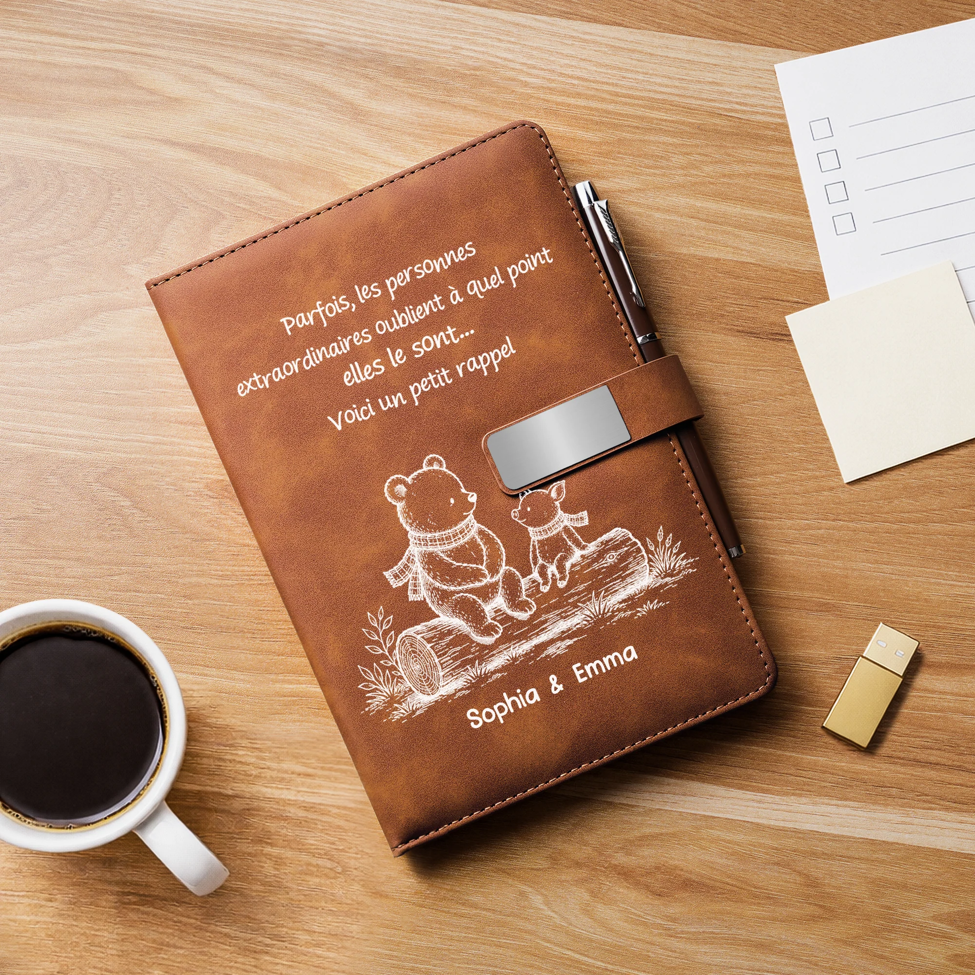 Coffret Carnet De Notes Personnalisé Meilleure Amie - Les Personnes Extraordinaires - Image 2