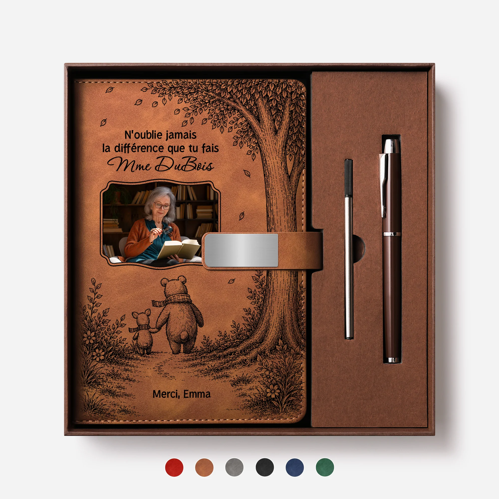 Coffret Carnet De Notes Personnalisé Photo - Merci Professeurs