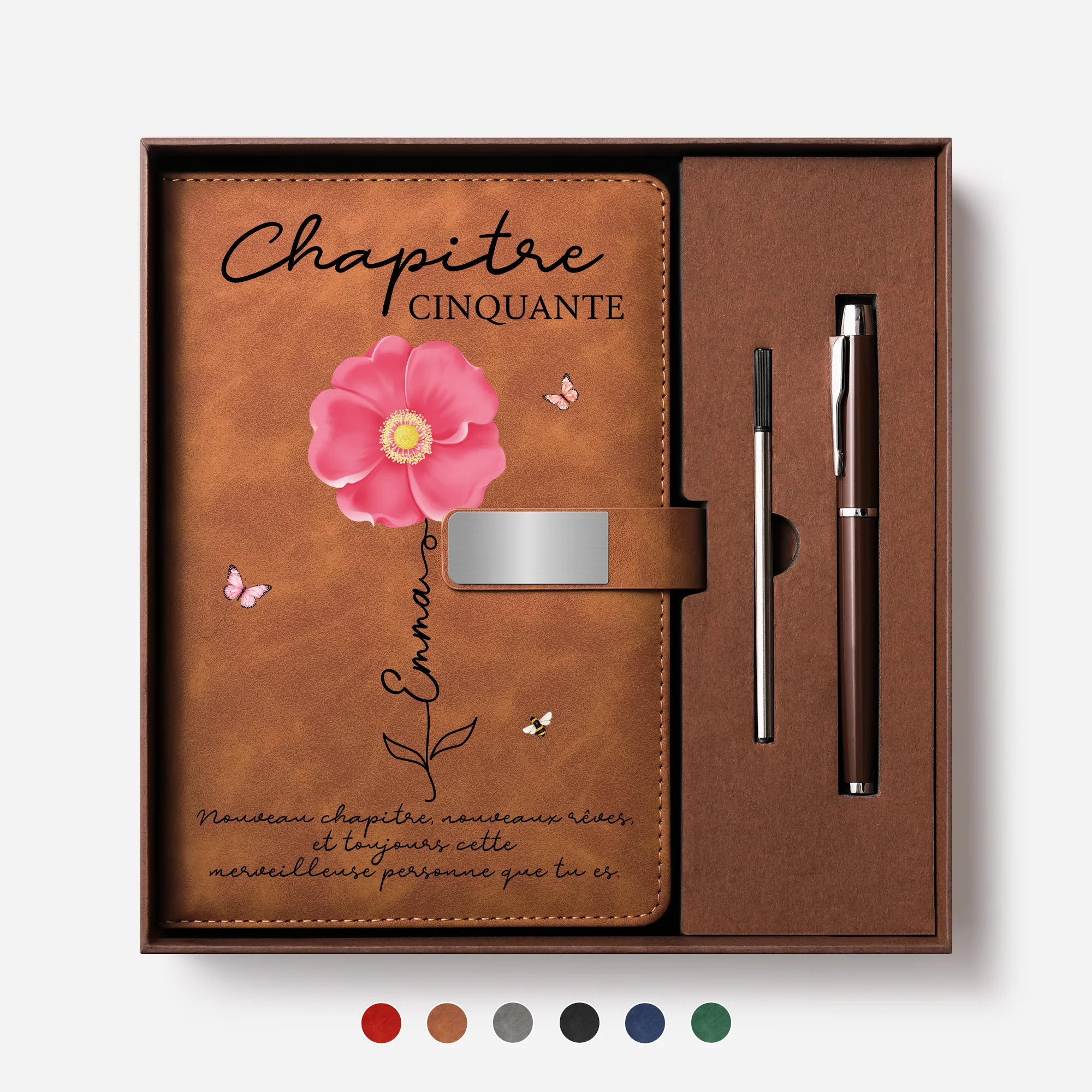 Coffret Carnet En Cuir Personnalisable Anniversaire Pour Amie Femme - Toujours Merveilleuse Personne