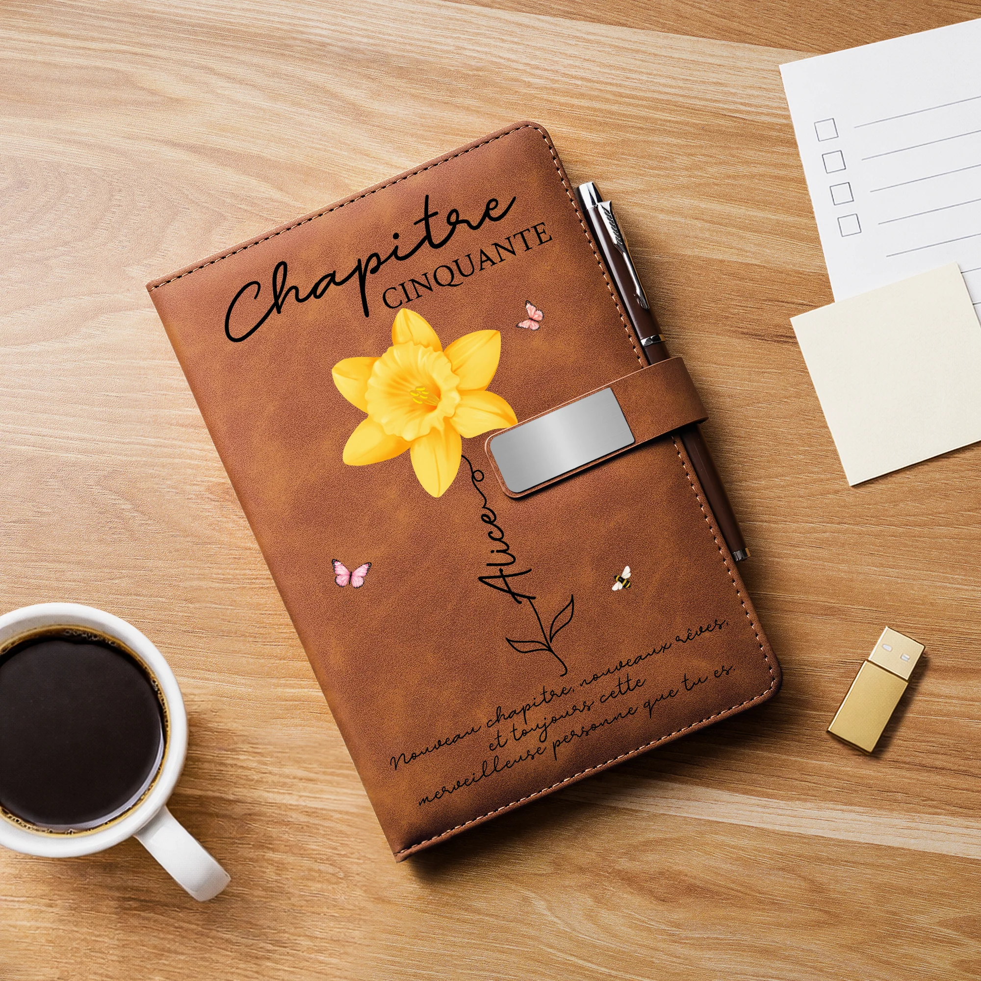 Coffret Carnet En Cuir Personnalisable Anniversaire Pour Amie Femme - Toujours Merveilleuse Personne - Image 2