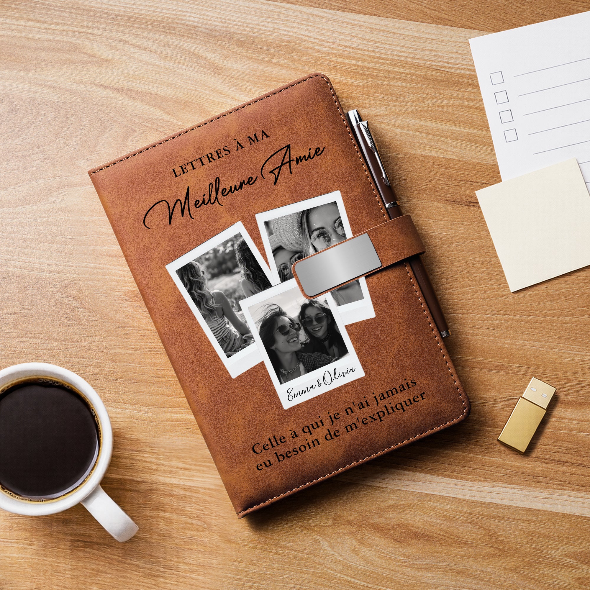Coffret Carnet Personnalisé Photo - Lettres À Ma Meilleure Amie - Image 2