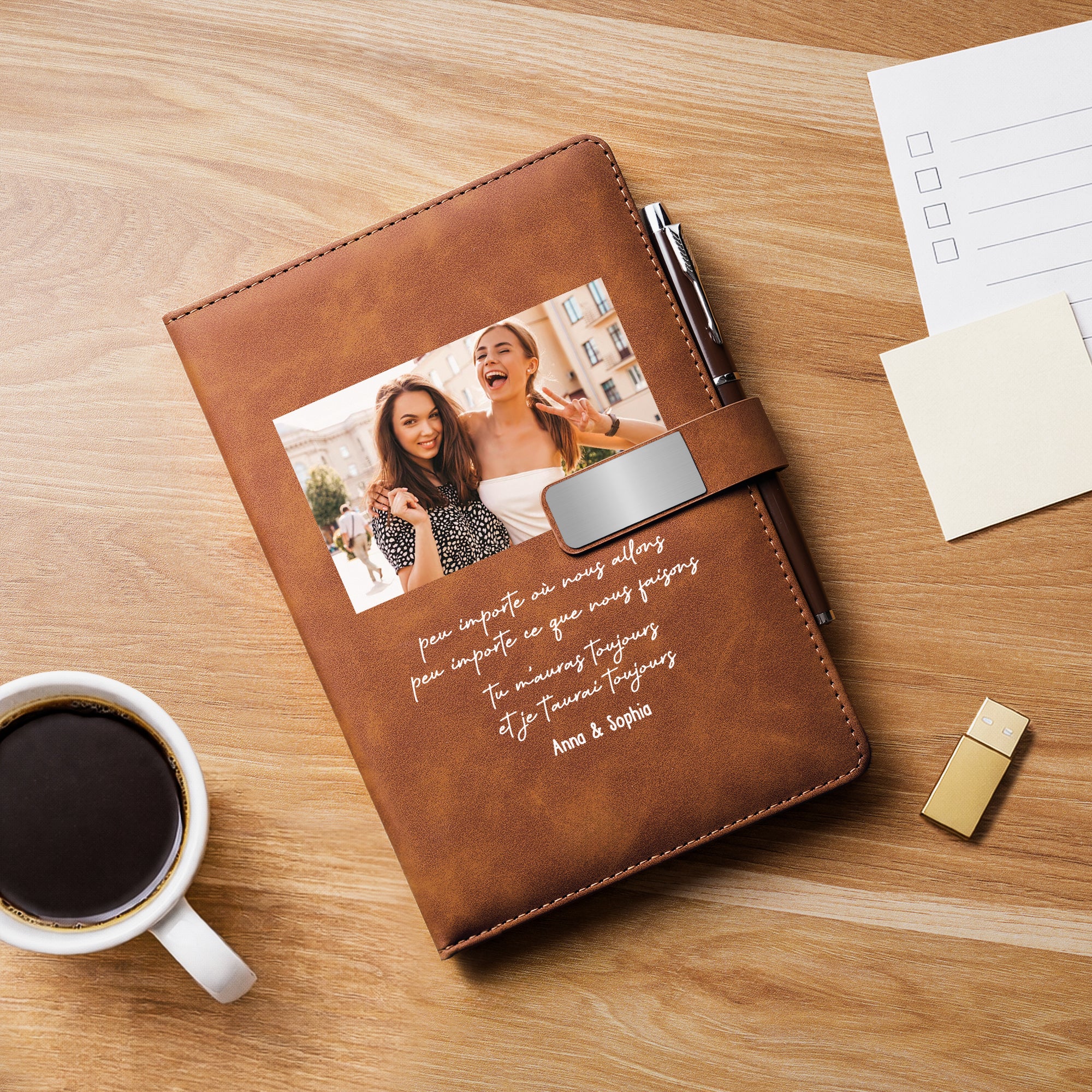 Coffret Carnet Personnalisé Photo Pour Meilleure Amie - Vous M'aurez Toujours - Image 2