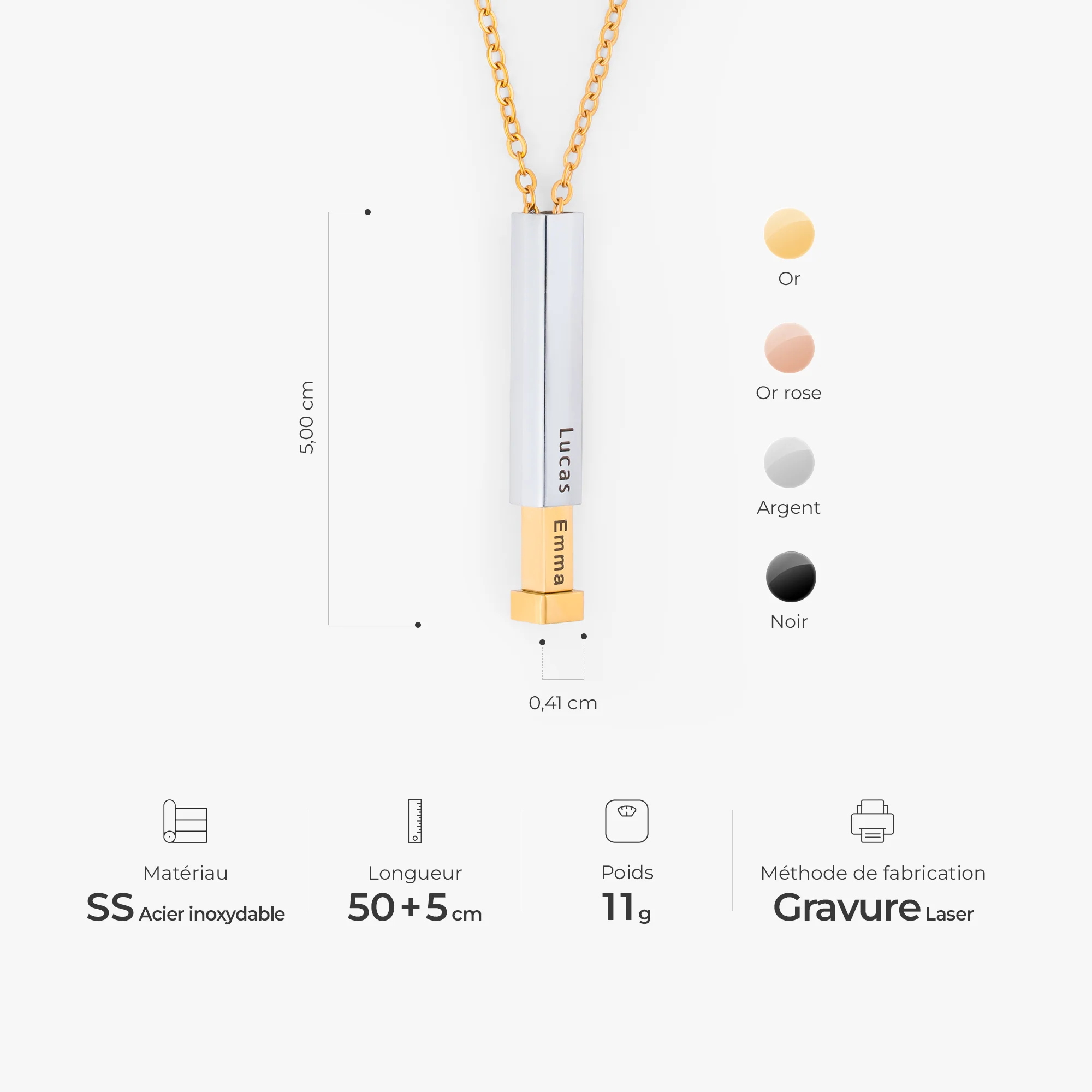 Collier Personnalisé Prénom - Mon Petit Secret - Image 3