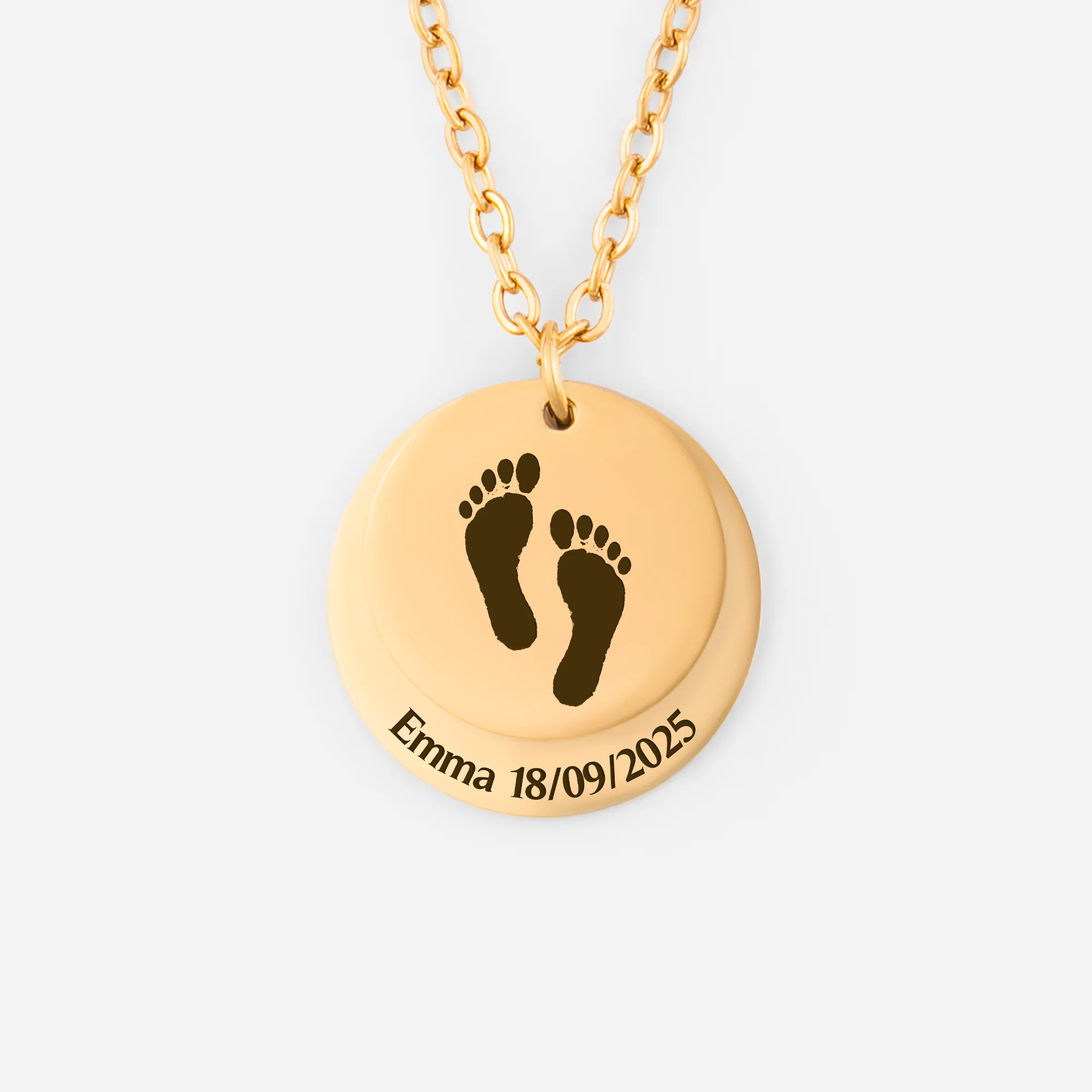 Collier Prénoms Gravés Personnalisé - Cadeau Bébé Nouveau Né Pour Maman