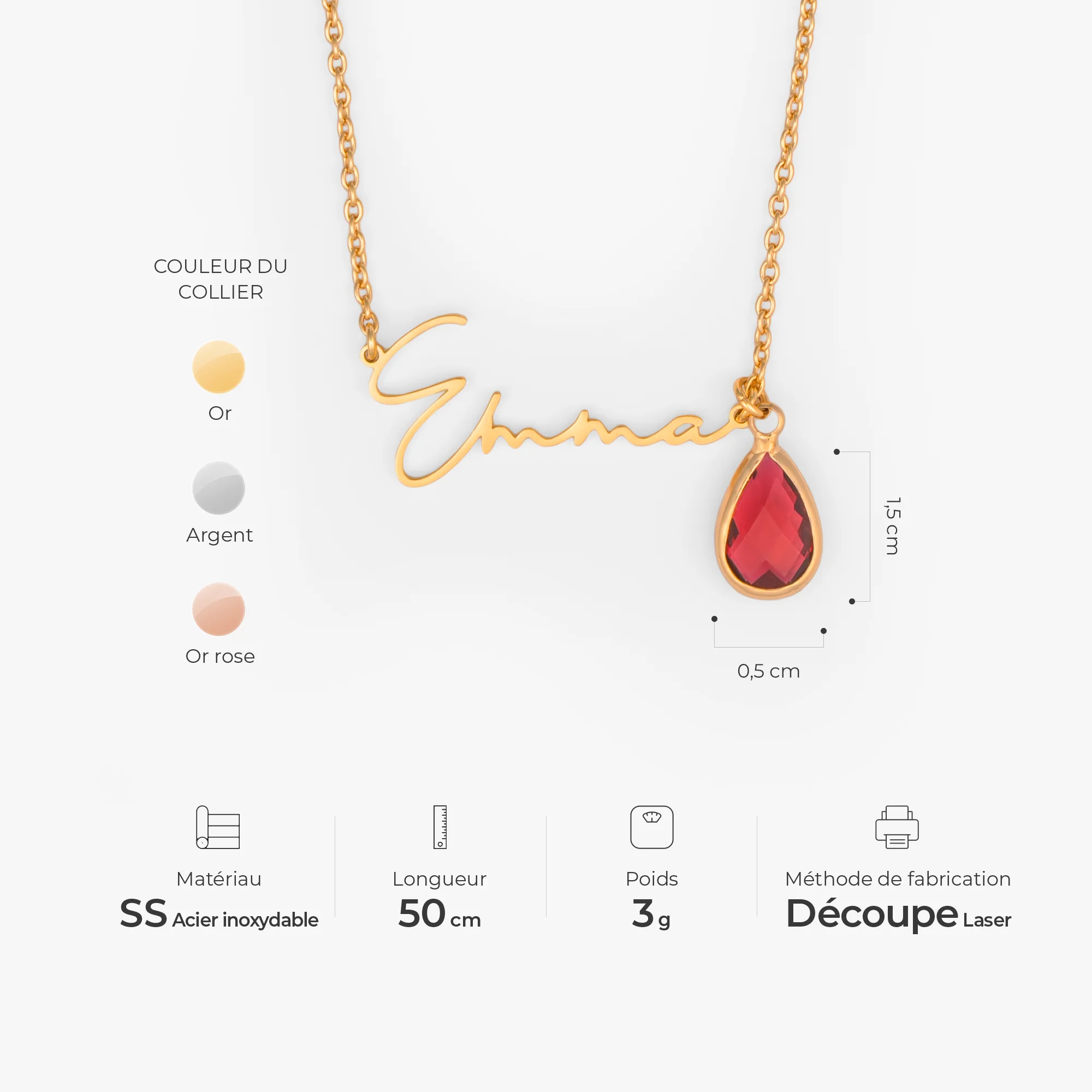 Collier Prénoms Personnalisés - Pour Elle - Image 3