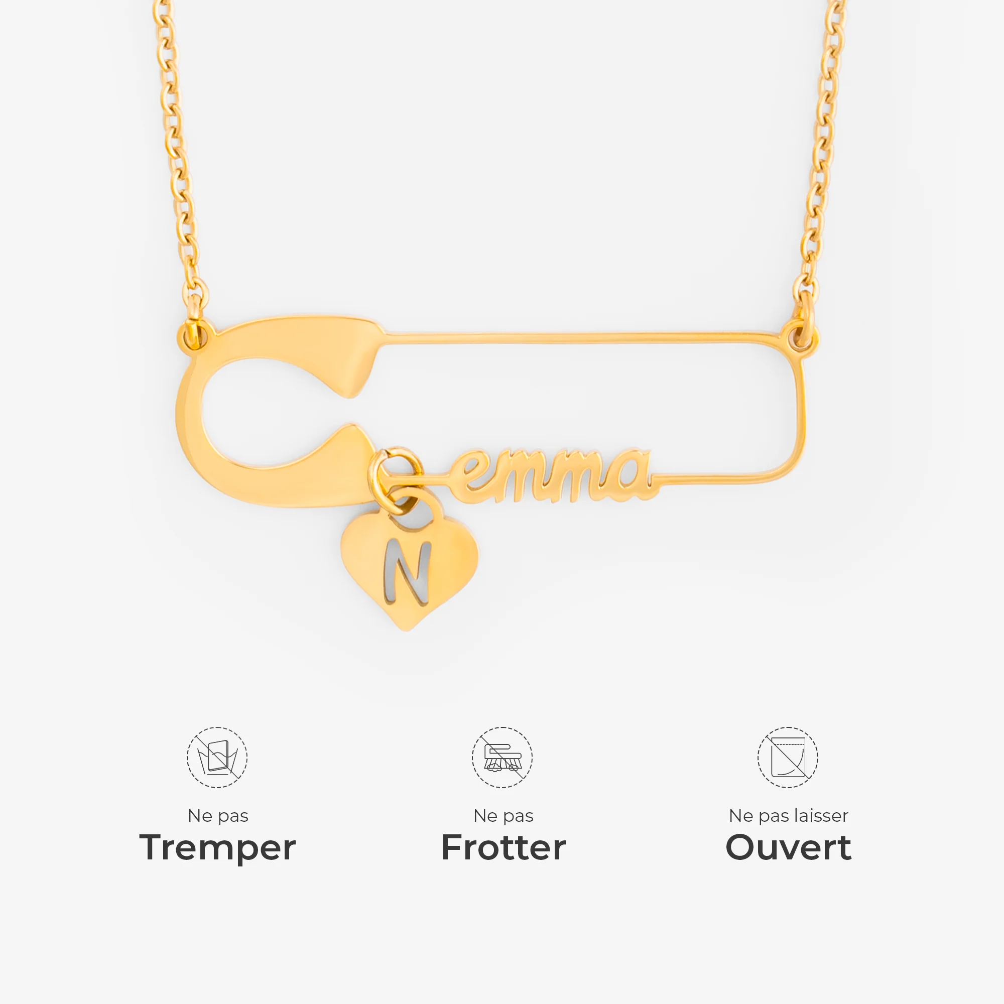 Collier Personnalisé Prénom - Épingle De Nourrice - Image 4