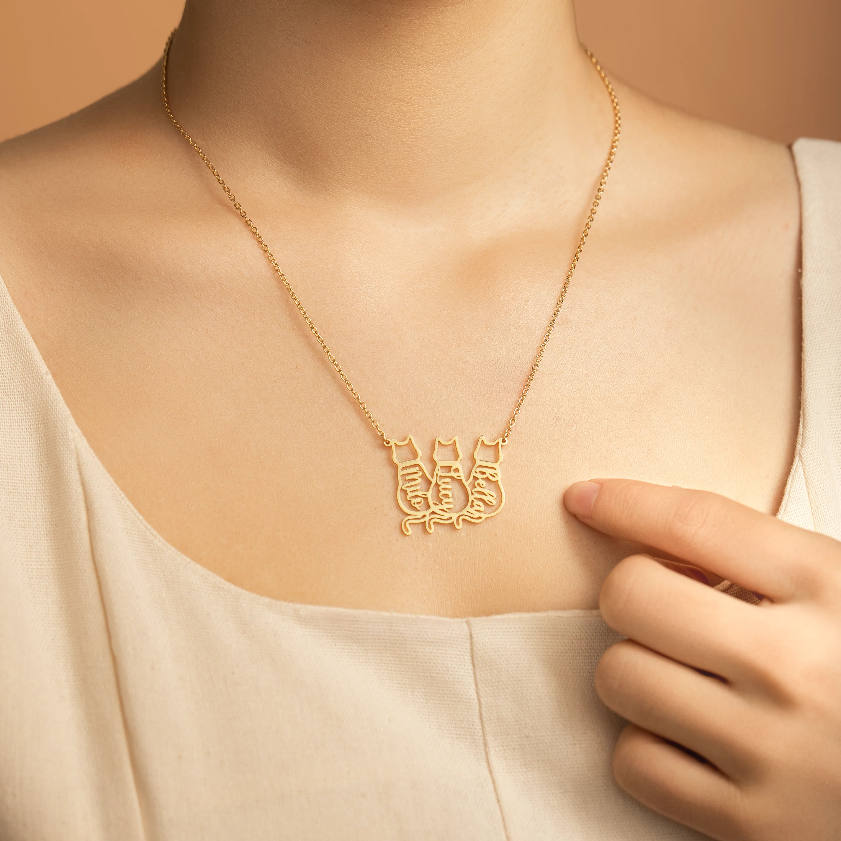 "Collier Personnalisé Prénom - Mon Joli Chat " - Image 2