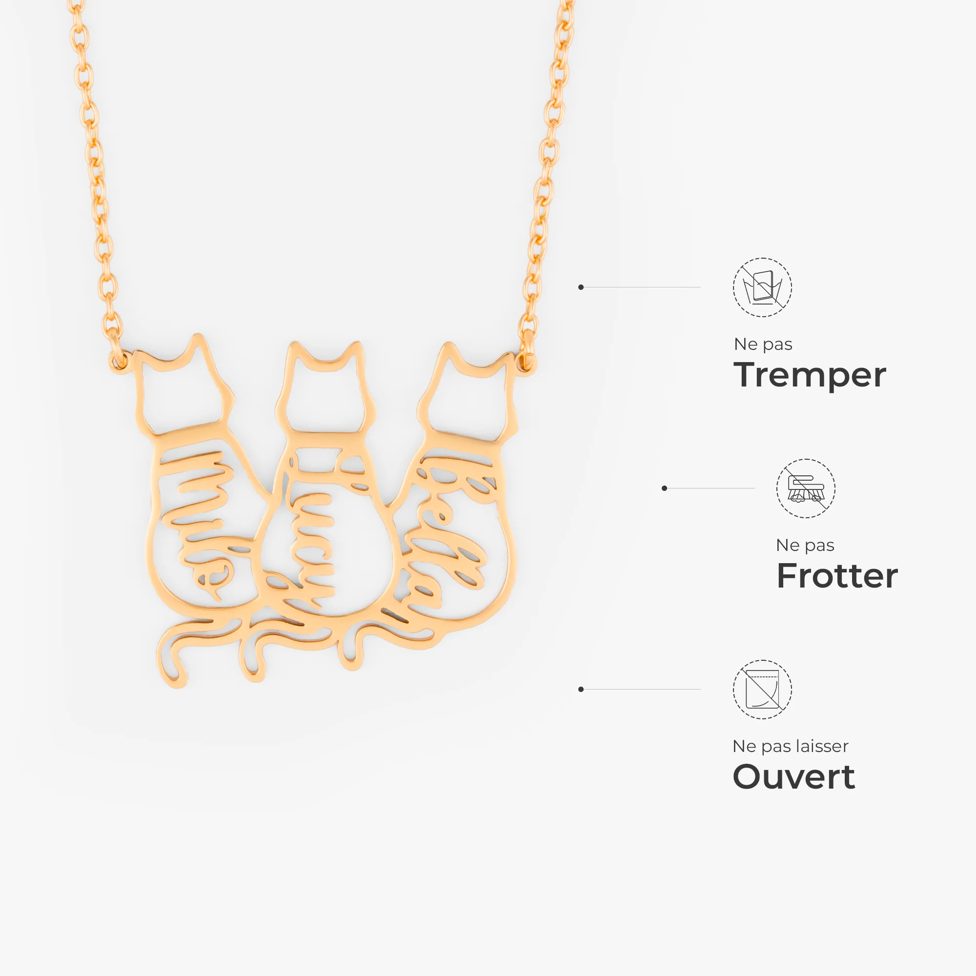 "Collier Personnalisé Prénom - Mon Joli Chat " - Image 4