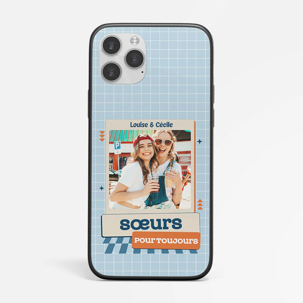 Coque de Téléphone iPhone 12 Meilleures Amies Pour Toujours Photo Besties Personnalisée - Image 2