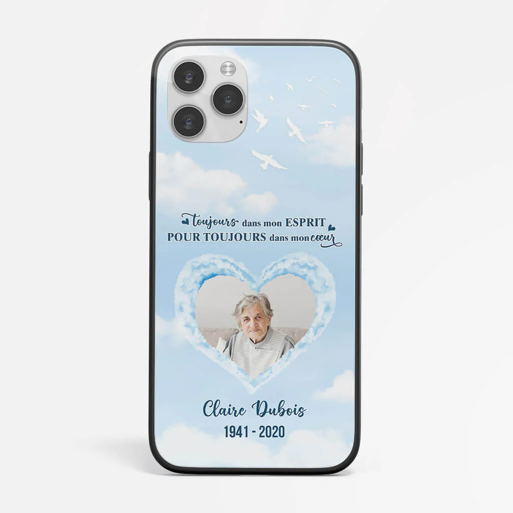 Coque de Téléphone iPhone 13 Toujours Dans Mon Esprit Et Dans Mon Cœur Personnalisée
