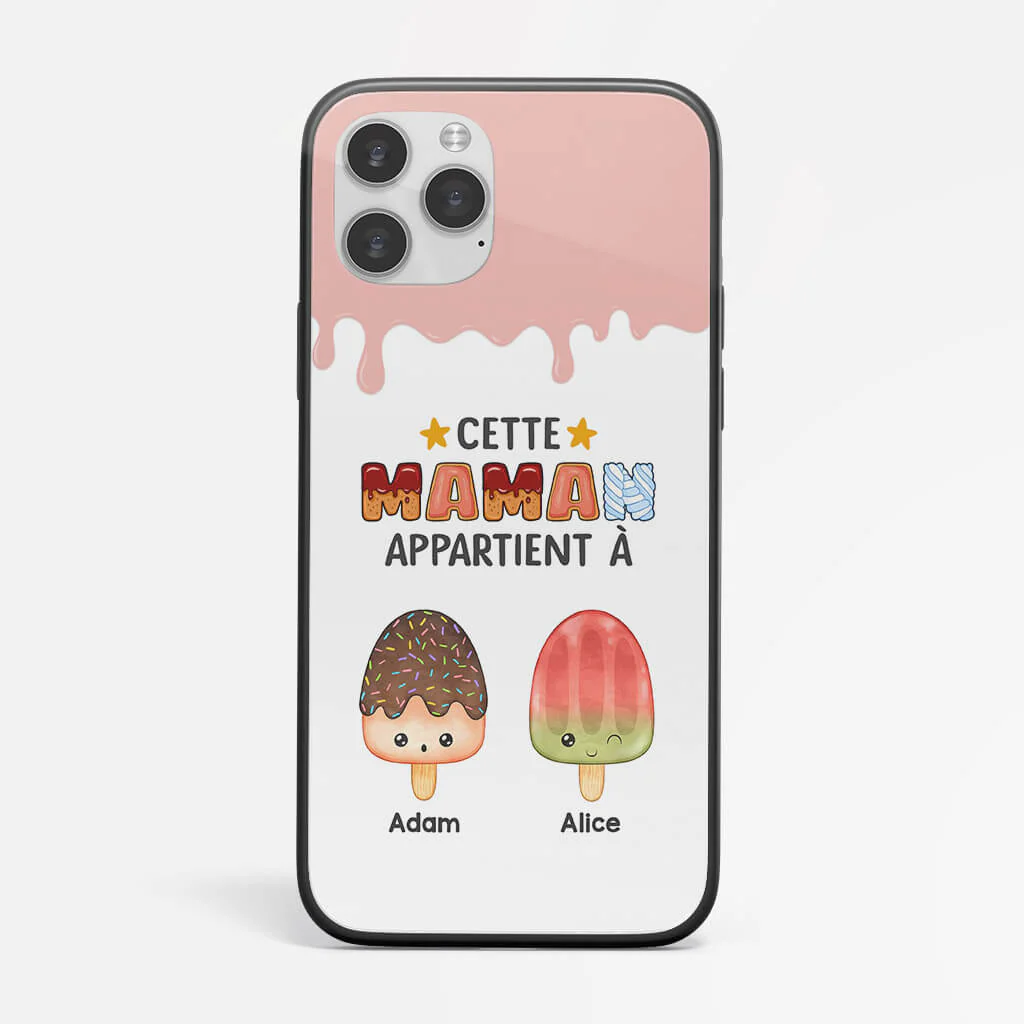 Coque Iphone 14 Cette Maman Appartient À Glaces Personnalisée