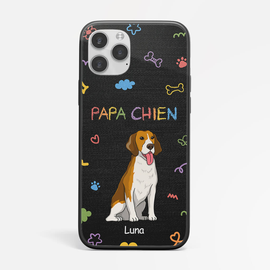 Coque Iphone 14 Maman Chien/Papa Chien Personnalisée - Image 2