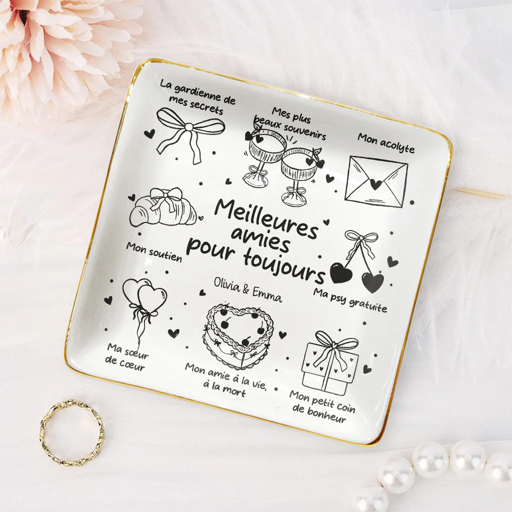 Coupelle Bijoux Personnalisée - Meilleure Amie Ma Sœur De Cœur - Image 2