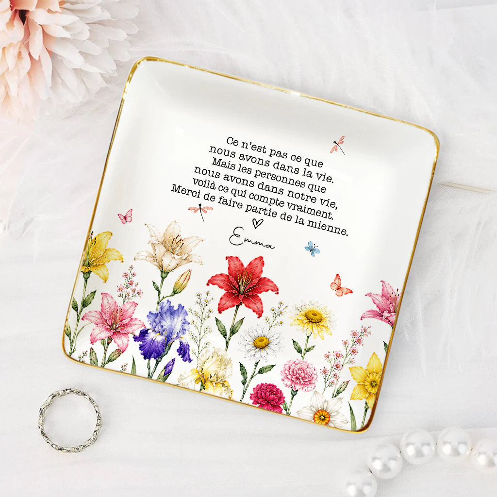 Coupelle Bijoux Personnalisée Meilleure Amie - Merci De Faire Partie De Ma Vie - Image 2