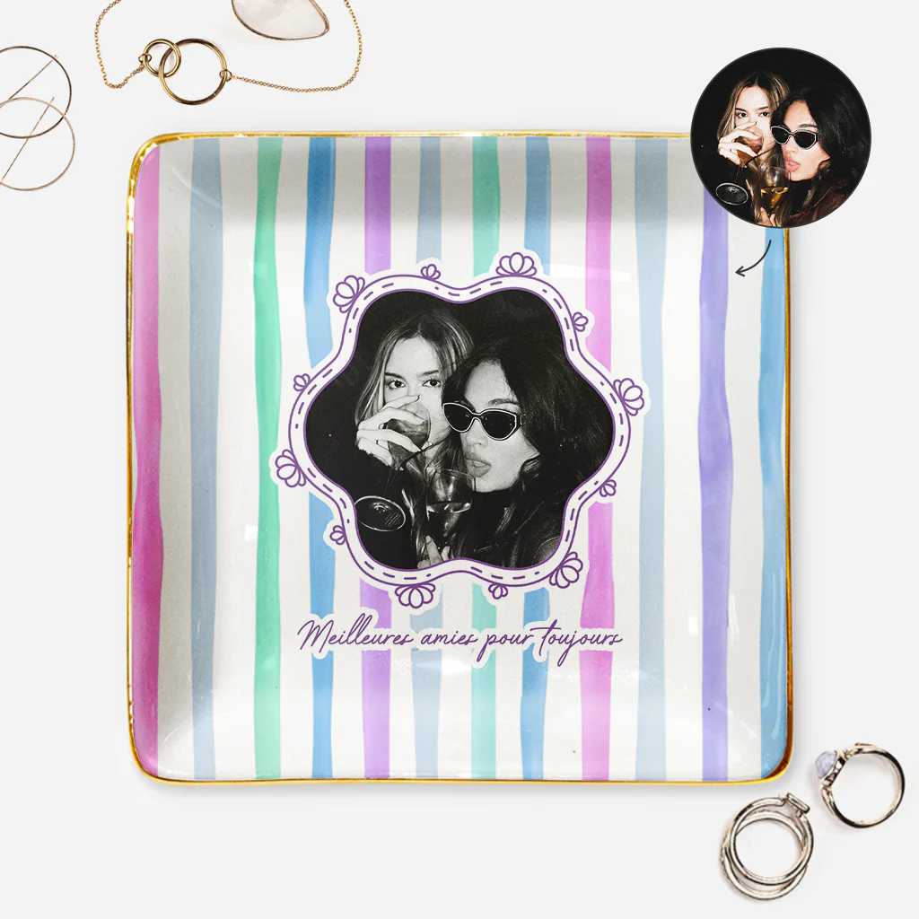 Coupelle Pour Bijoux Personnalisée Photo Pour Mariée Et Demoiselle D’honneur - Sœurs De Cœur
