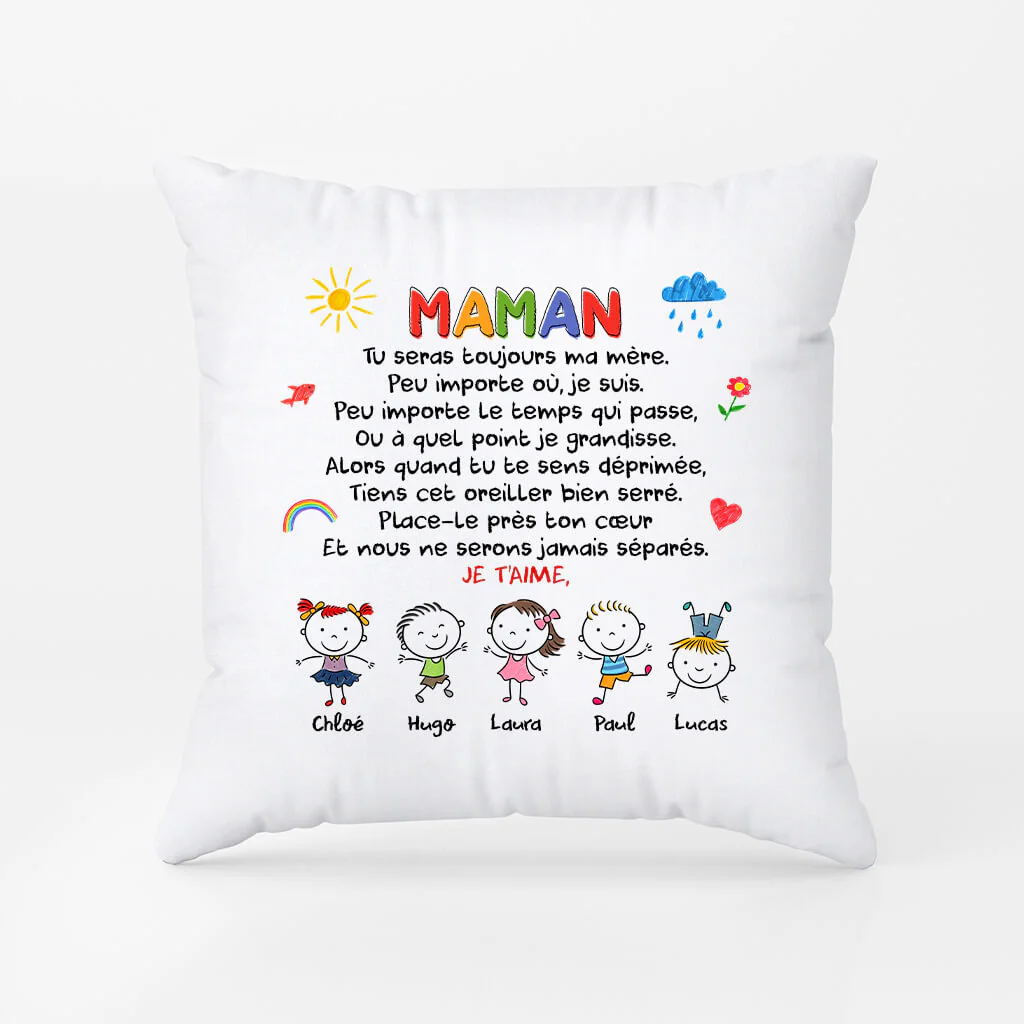 Coussin Personnalisé Maman - Maman Doodle