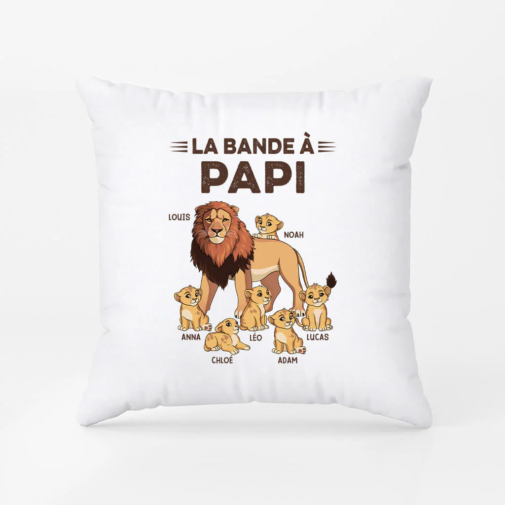 Coussin La Bande À Papa Lion Personnalisé - Image 2