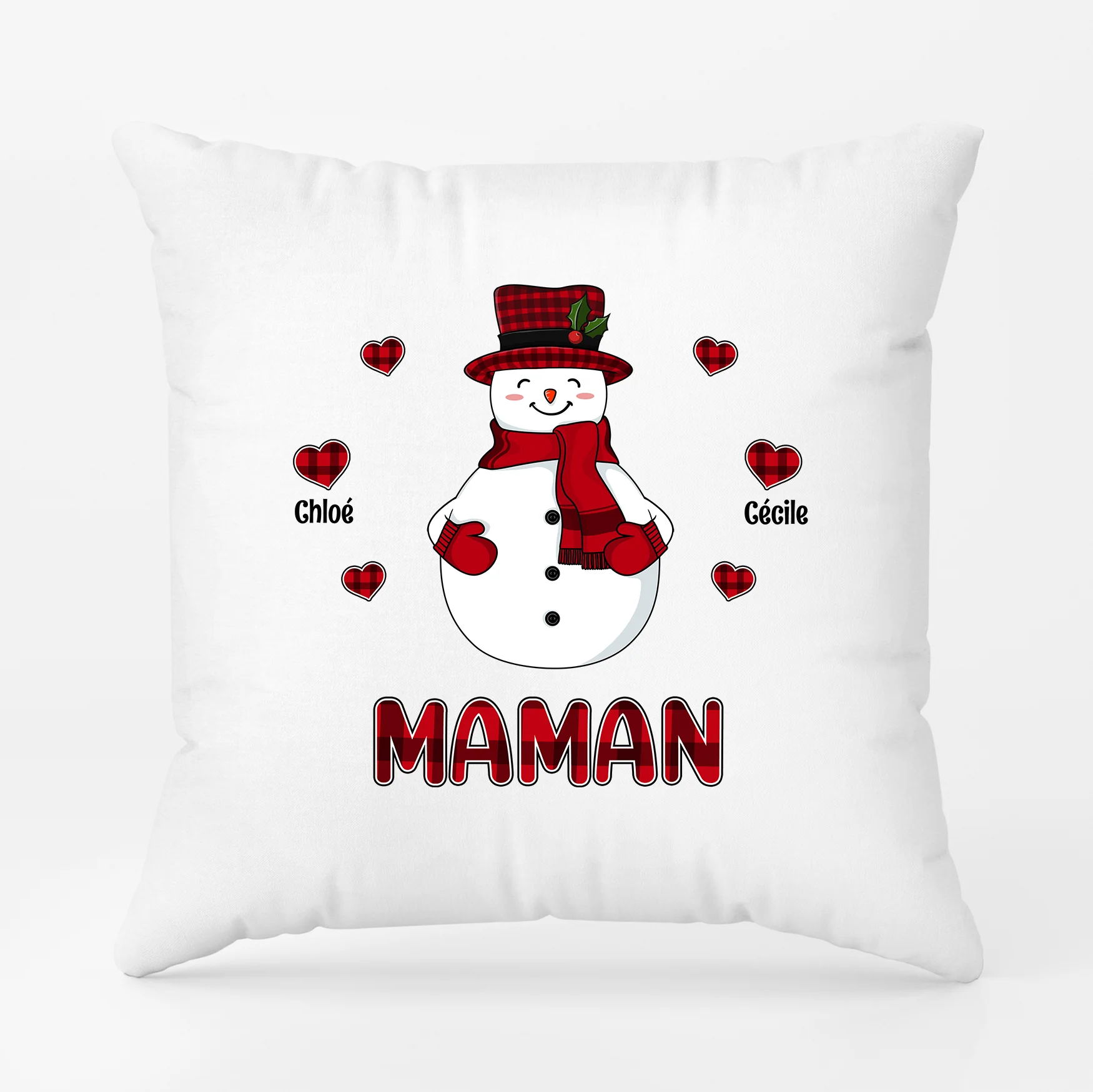 Coussin personnalisé Noël – Maman Mamie Bonhomme - Image 2