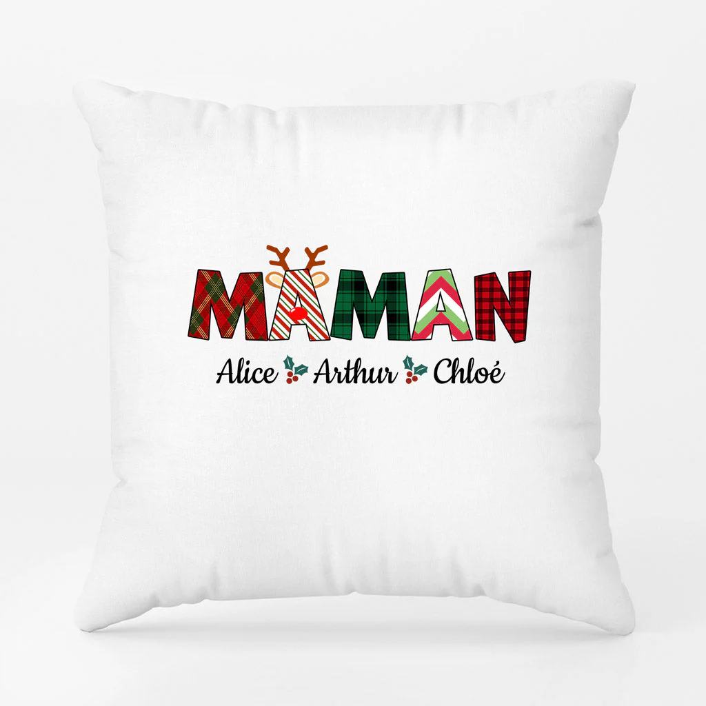Coussins personnalisés Noël – Motifs Noël Maman Mamie - Image 2