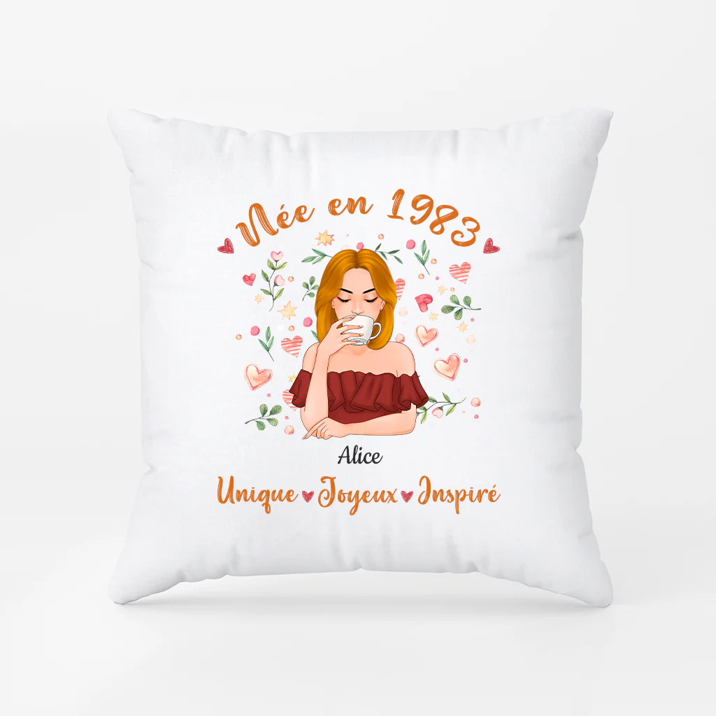 Coussin Né En 1983 Personnalisé