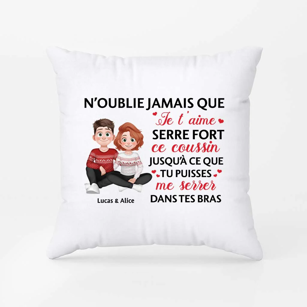 Coussin Personnalisé Couple - Me Serrer Dans Tes Bras