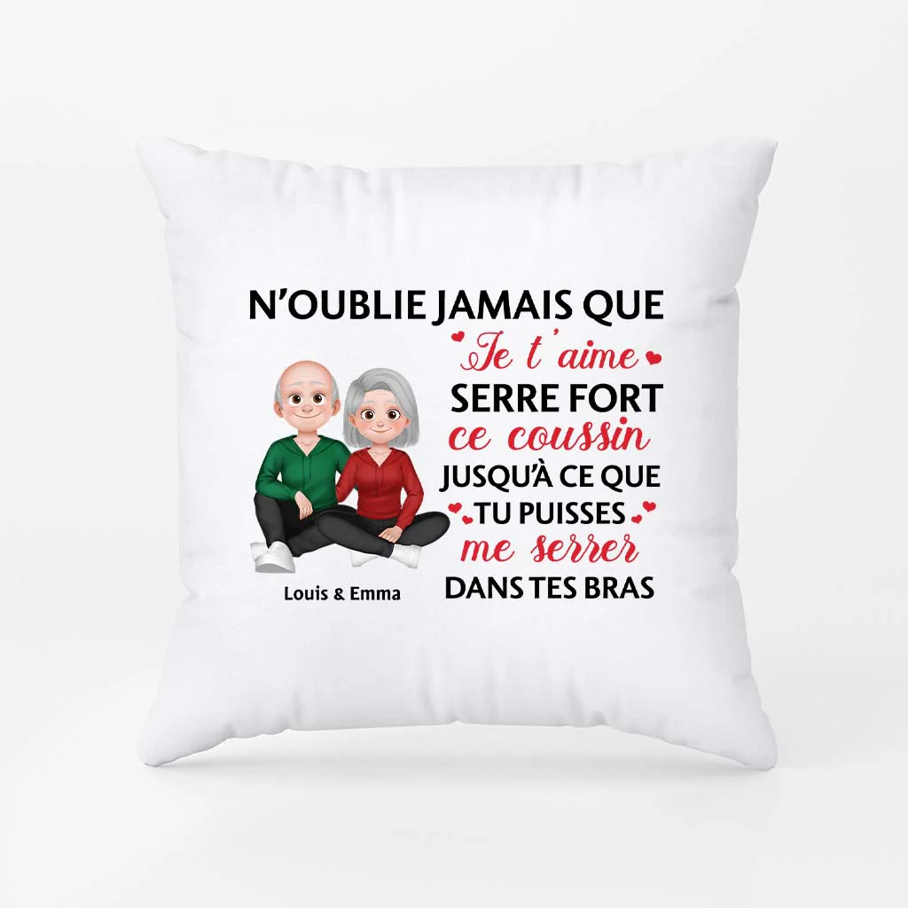 Coussin Personnalisé Couple - Me Serrer Dans Tes Bras - Image 2