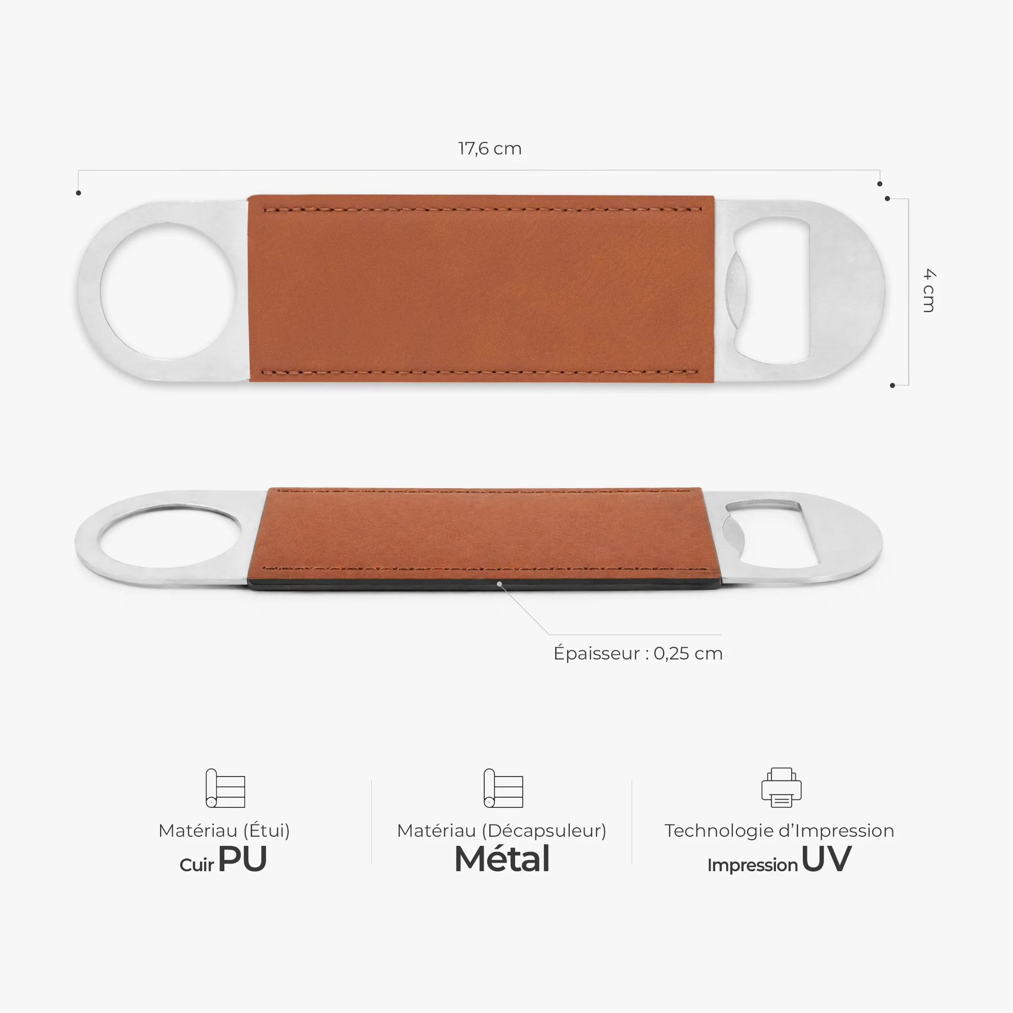 Décapsuleur Personnalisable En Cuir Pour Homme - Bienvenue Au Bar - Image 3