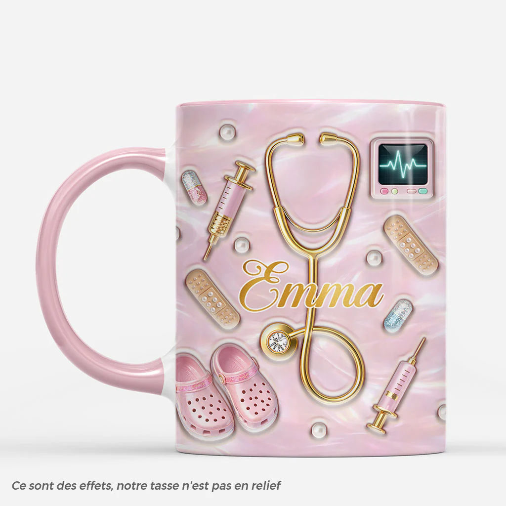 [Effet d'impression 3D] Mug Infirmière Personnalisable - Une Petite Attention Adorable