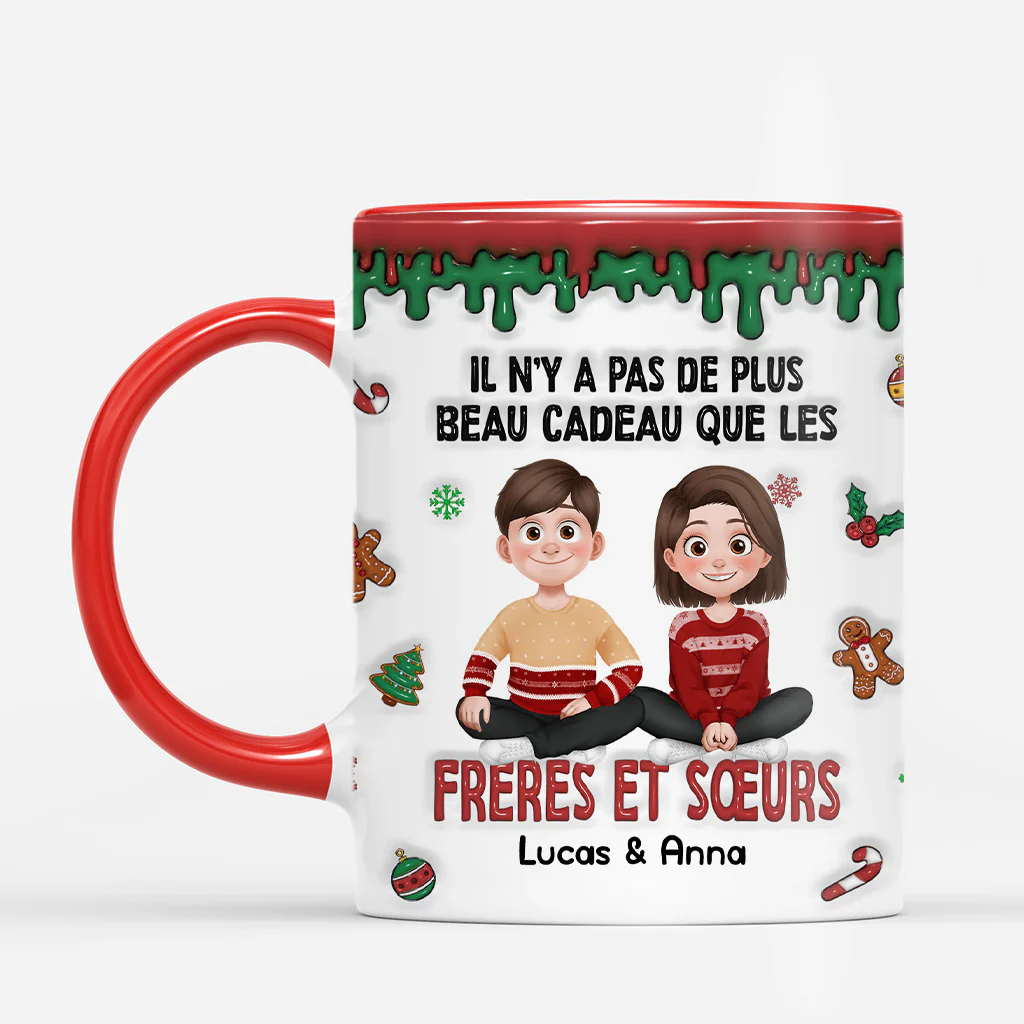 [Effet d'impression 3D] Mug Noël Personnalisé Amis - Beau Cadeau Comme L’amitié - Image 2