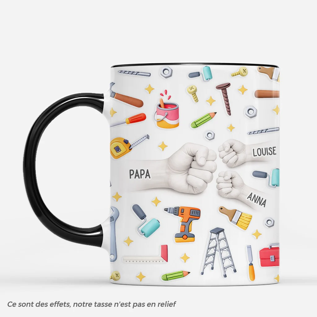 Tasse Bonne Fête Papa Personnalisé - Design Papa Bricoleur