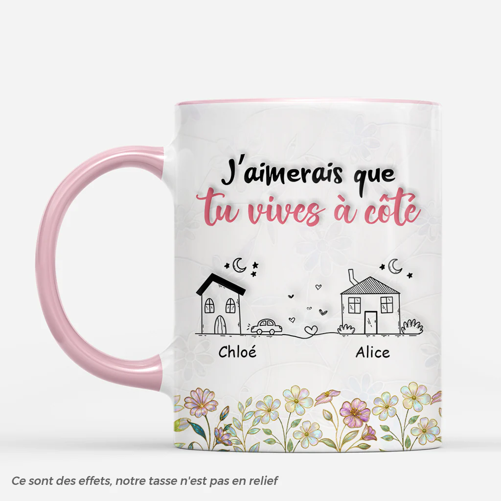 [Effet d'impression 3D] Mug Personnalisé Amis - À Côté - Image 2