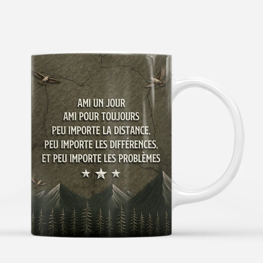 [Effet d'impression 3D] Mug Frère Un Jour Frère Toujours - Cadeau Personnalisé Homme - Image 3