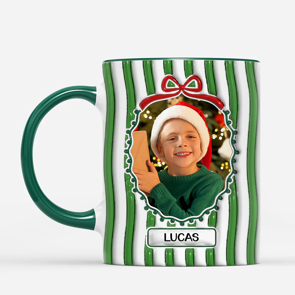 [Effet d'impression 3D] Tasse Personnalisée Prénom Et Photo - Mon Noël - Image 2
