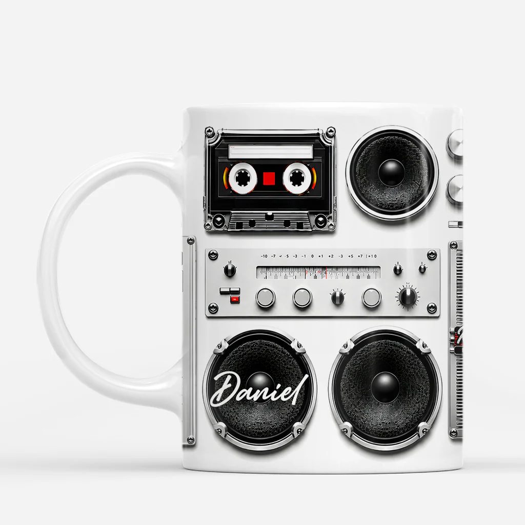 [Effet d'impression 3D] Mug Personnalisé Avec Prénom - Cadeau Musique Homme Et Femme - Image 2