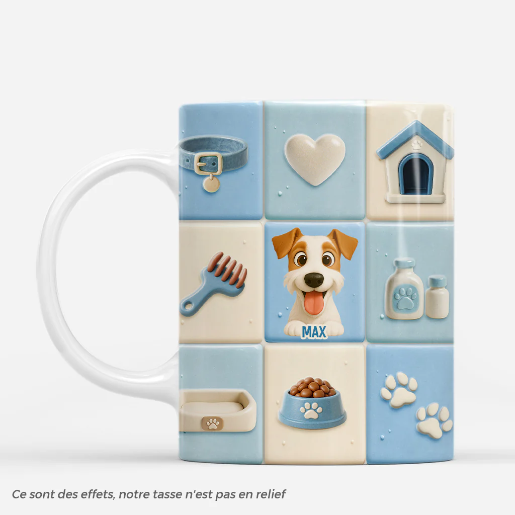 Mug Personnalisé Chien 3D - Chien Mignon
