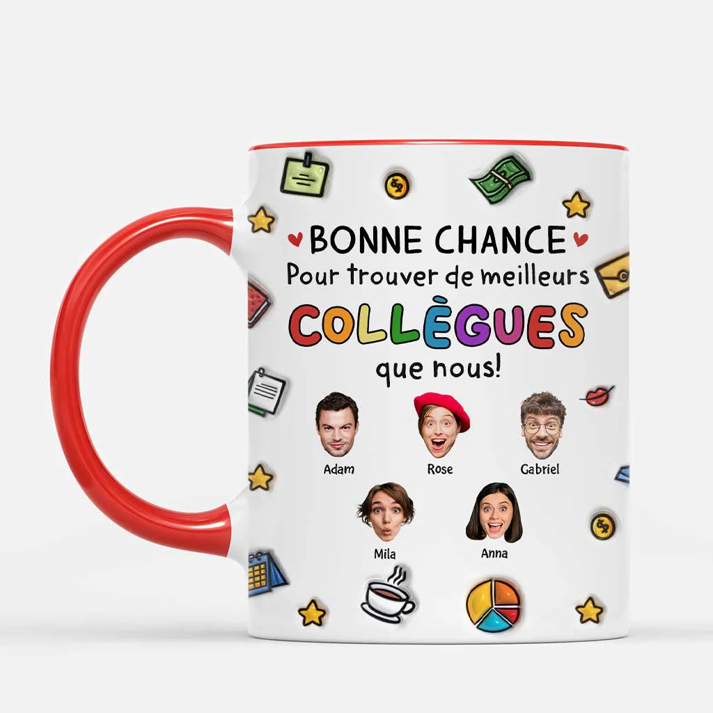 [Effet d'impression 3D] Mug Personnalisé Collègue Avec Photo - Bonne Chance - Image 2