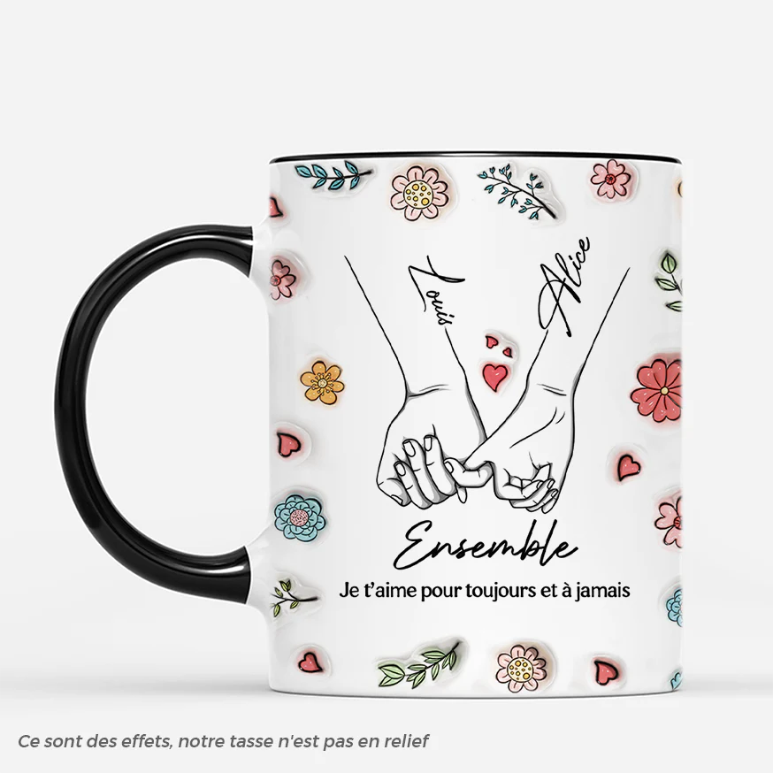 [Effet d'impression 3D] Tasse Personnalisée Couple - Ensemble - Image 2