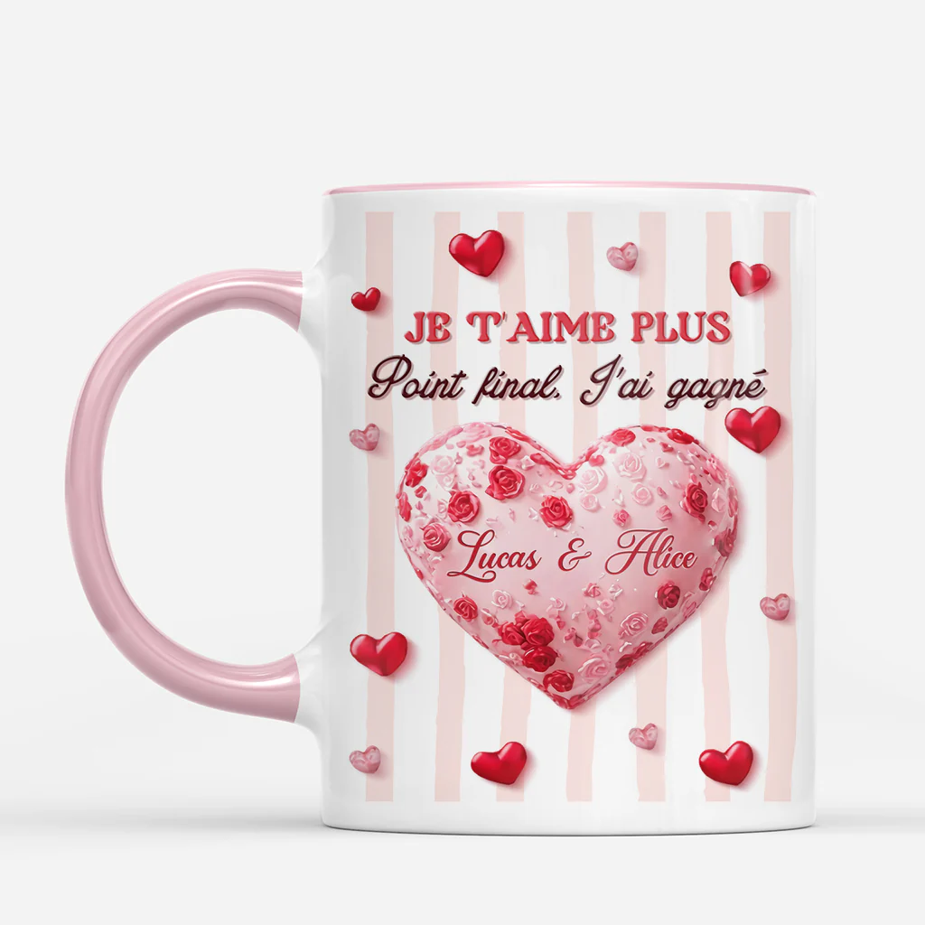 Mug Personnalisé Saint Valentin - Je T'aime Plus - Image 2