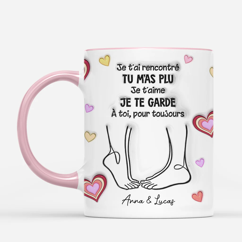 Tasse Personnalisée Saint Valentin - Je Te Trouverais Plus Tôt - Image 2