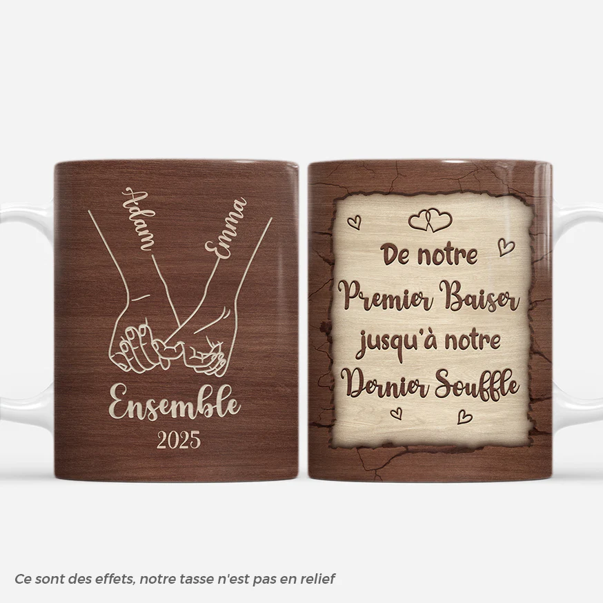 Tasse Personnalisée Saint Valentin - Premier Baiser
