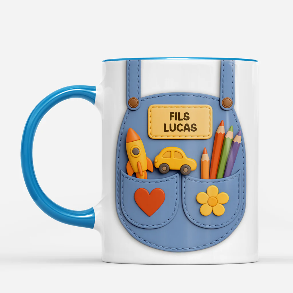 [Effet d'impression 3D] Mug Personnalisé Famille | Cadeau Papa/Maman/Fille/Fils - Image 3