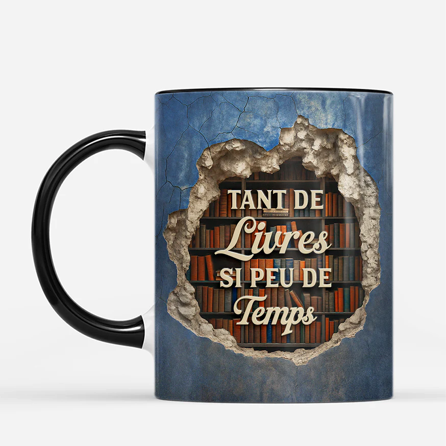 [Effet d'impression 3D] Mug Personnalisé Femme/Homme Aime Les Livres - Encore Un Chapitre - Image 2