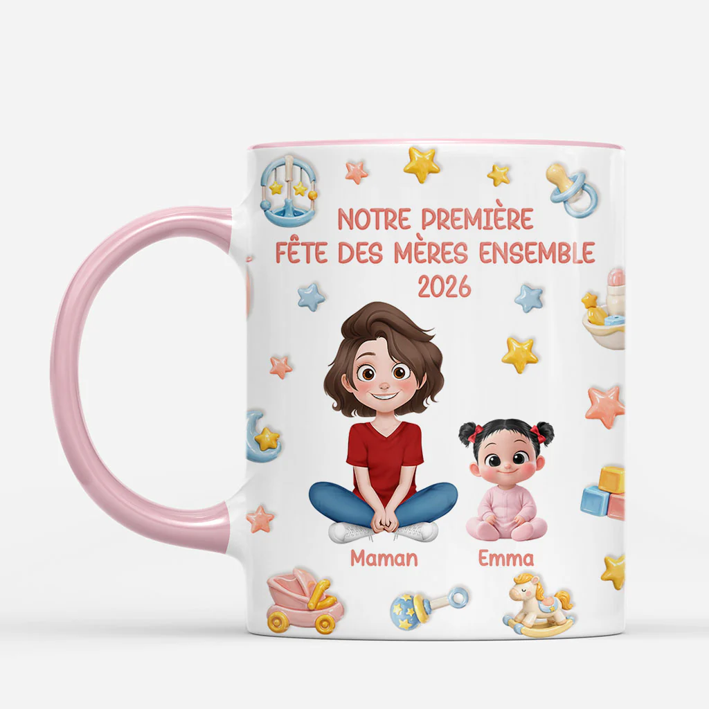 [Effet d'impression 3D] Mug Personnalisé Future Maman Futur Papa - Cadeau Fête Des Mères Et Fête Des Pères - Image 2