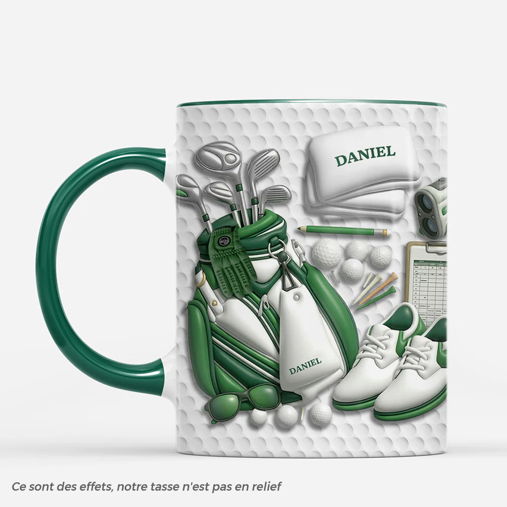 Tasse Personnalisée - Cadeau Pour Un Golfeur - Effet 3D