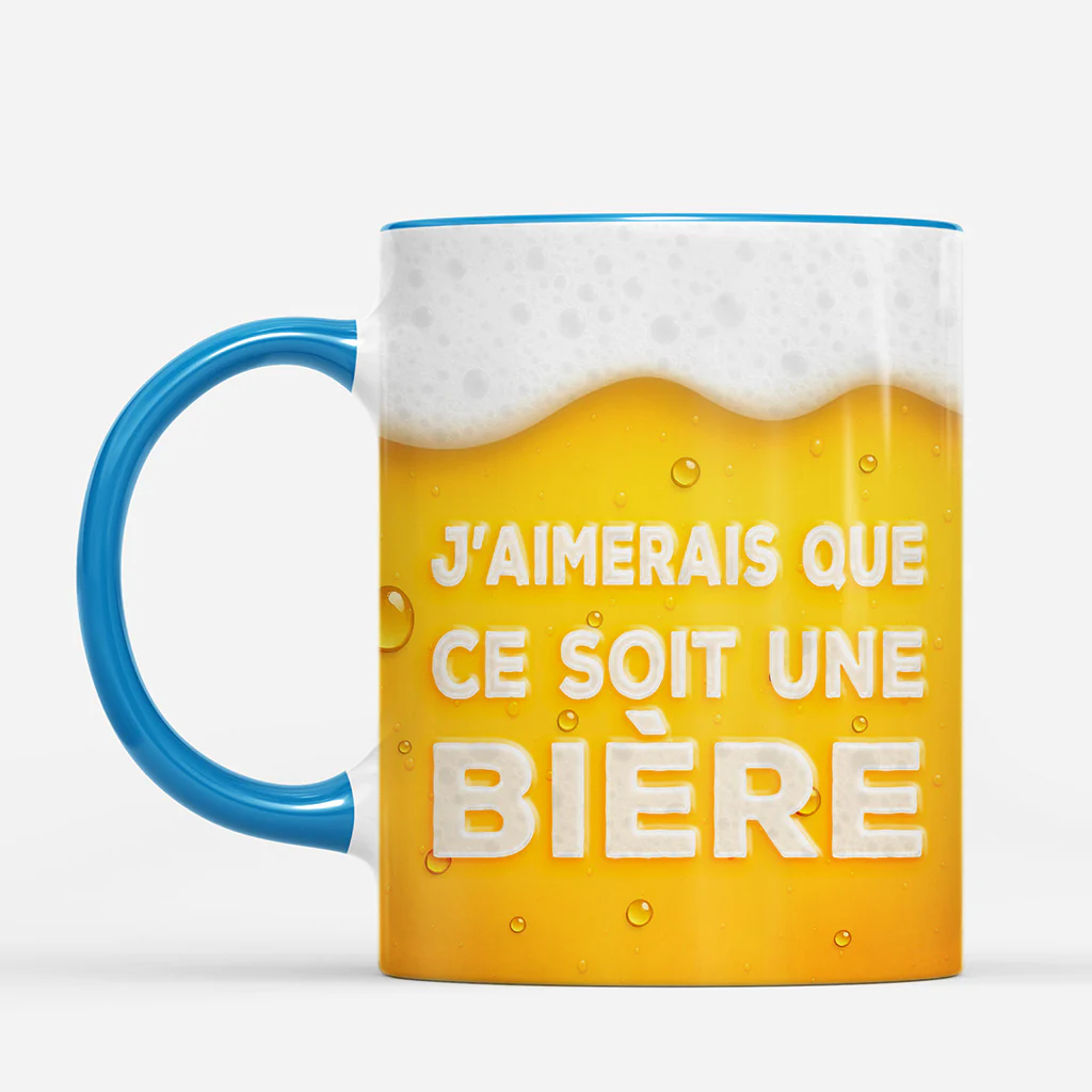 [Effet d'impression 3D] Mug Personnalisé Homme - J’aimerais Que Ce Soit Une Bière - Image 2